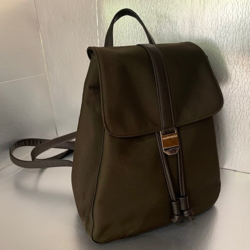 Hillard & Hanson Backpack/TravelPurse Brown Fabric